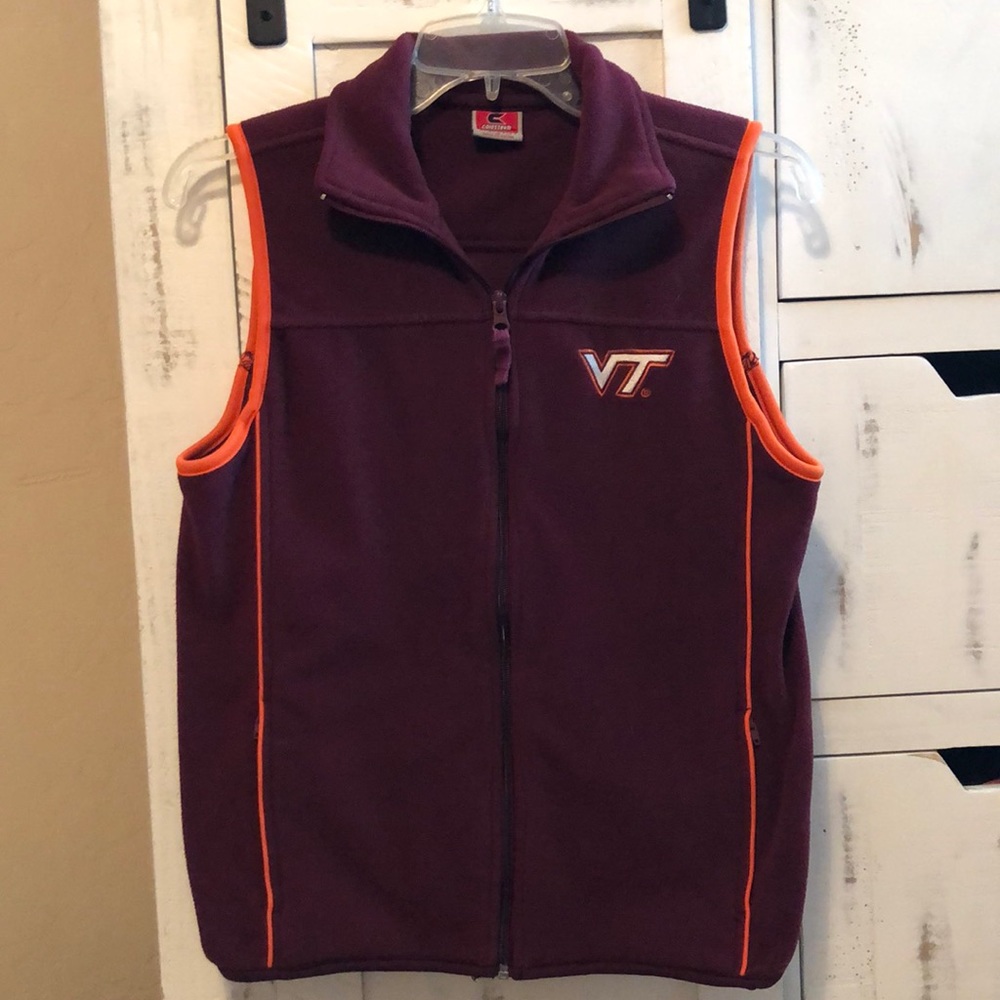 Virginia Tech Hokies small fleece vest. EUC